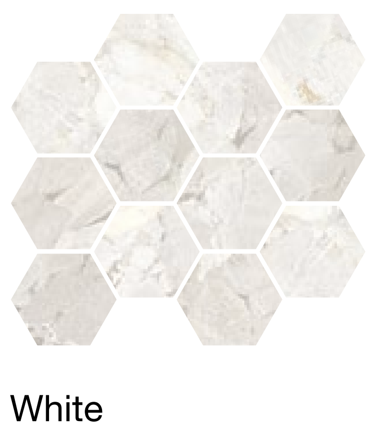 COEM Lythos Mosaico Exa White 23x27 Mix