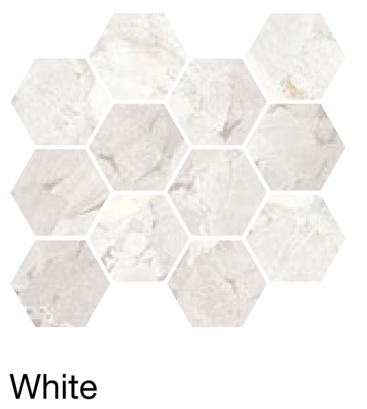 COEM Lythos Mosaico Exa White 23x27 Mix