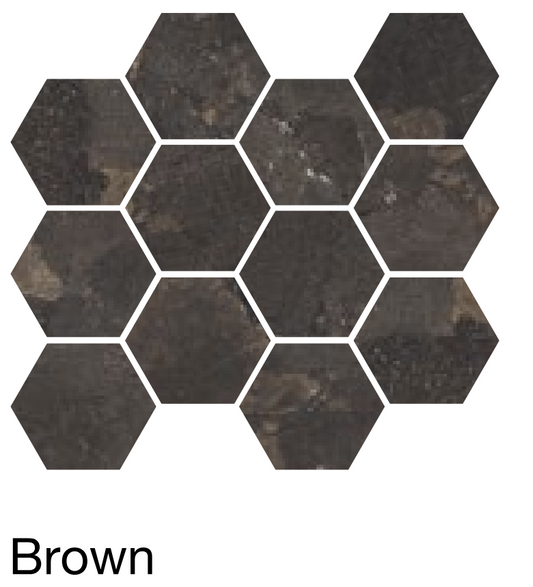 COEM Lythos Mosaico Exa Brown 23x27 Mix