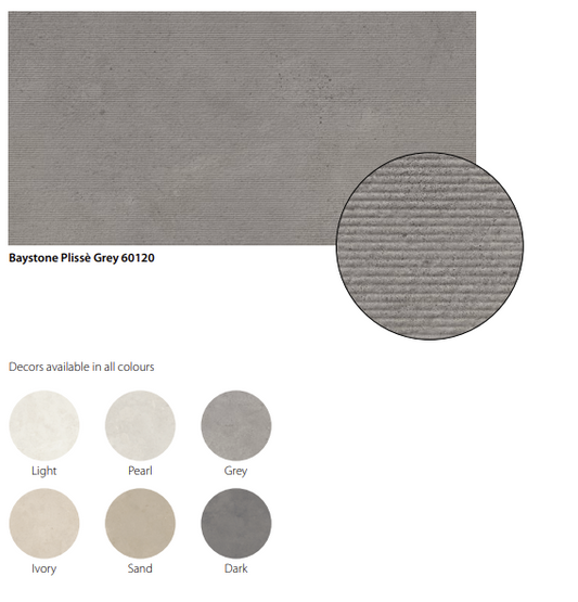 Sant'Agostino Baystone Dark 60x120 Plissè