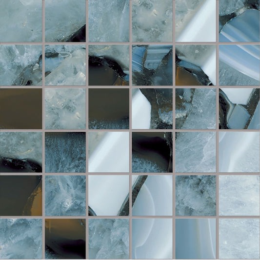 Emilceramica Tele di Marmo Precious Agate Azure Full Lappato Mosaico 5x5