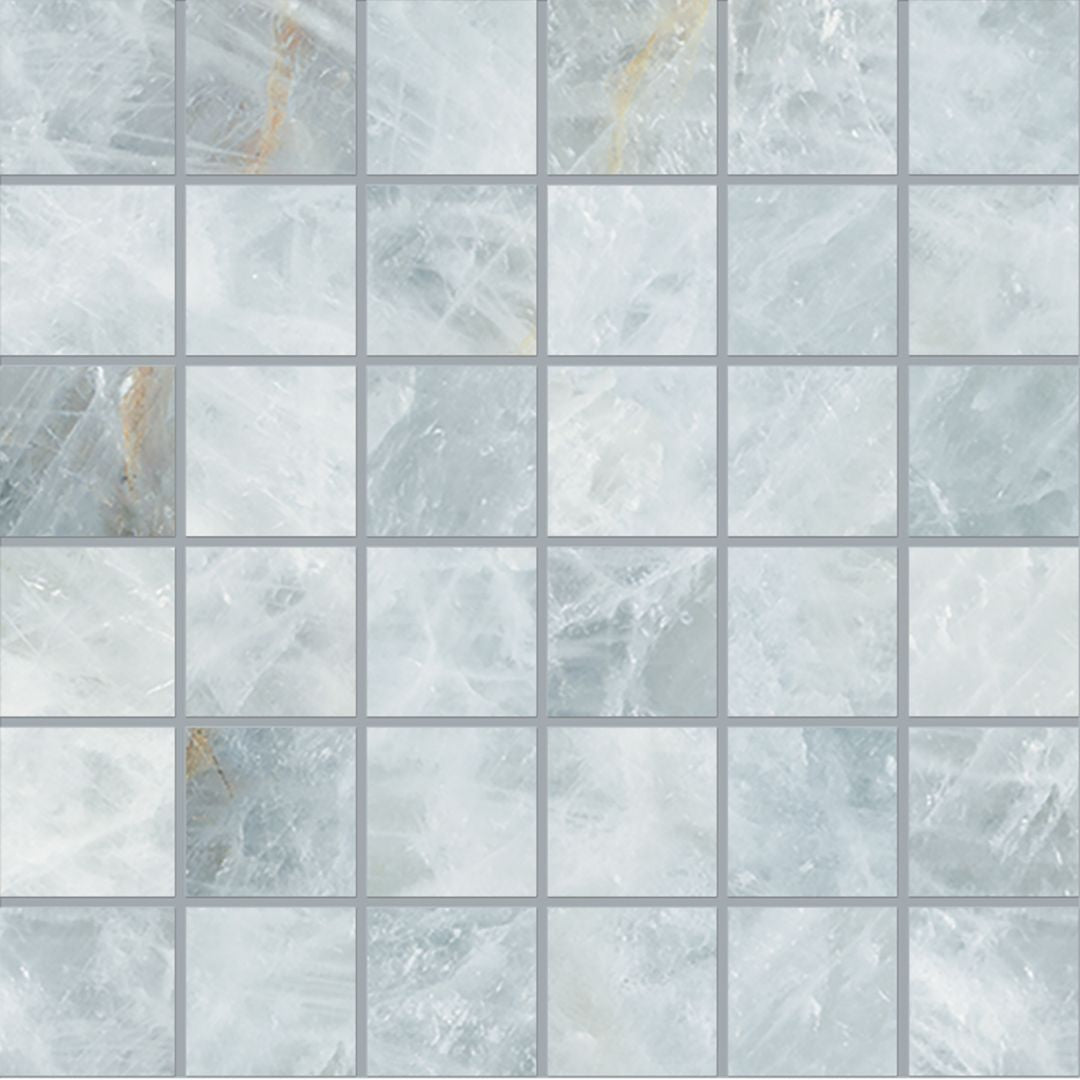 Emilceramica Tele di Marmo Precious Crystal Azure Full Lappato Mosaico 5x5