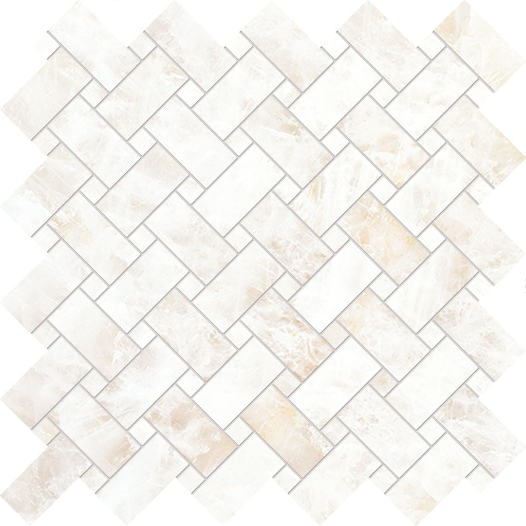 Emilceramica Tele di Marmo Precious Crystal White Silktech Intrecci 30x30