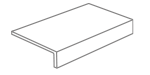 Schema tecnico illustrativo - Cotto Petrus Terminale A Elle Monolitico Quarzite Grigio 15x4x30 - PP0039S