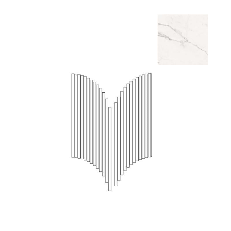 Sensi Signoria Mosaico Ventaglio Calacatta Michelangelo 28x60 Lux - Gres Porcellanato di ABK - Prezzo solo €103.93! Compra ora su CEGO CERAMICHE