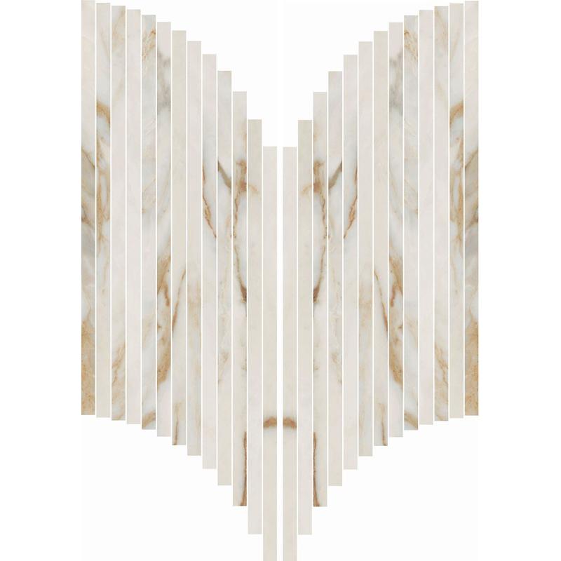 Sensi Signoria Mosaico Ventaglio Calacatta Vena oro 28x60 Lux - Gres Porcellanato di ABK - Prezzo solo €103.93! Compra ora su CEGO CERAMICHE