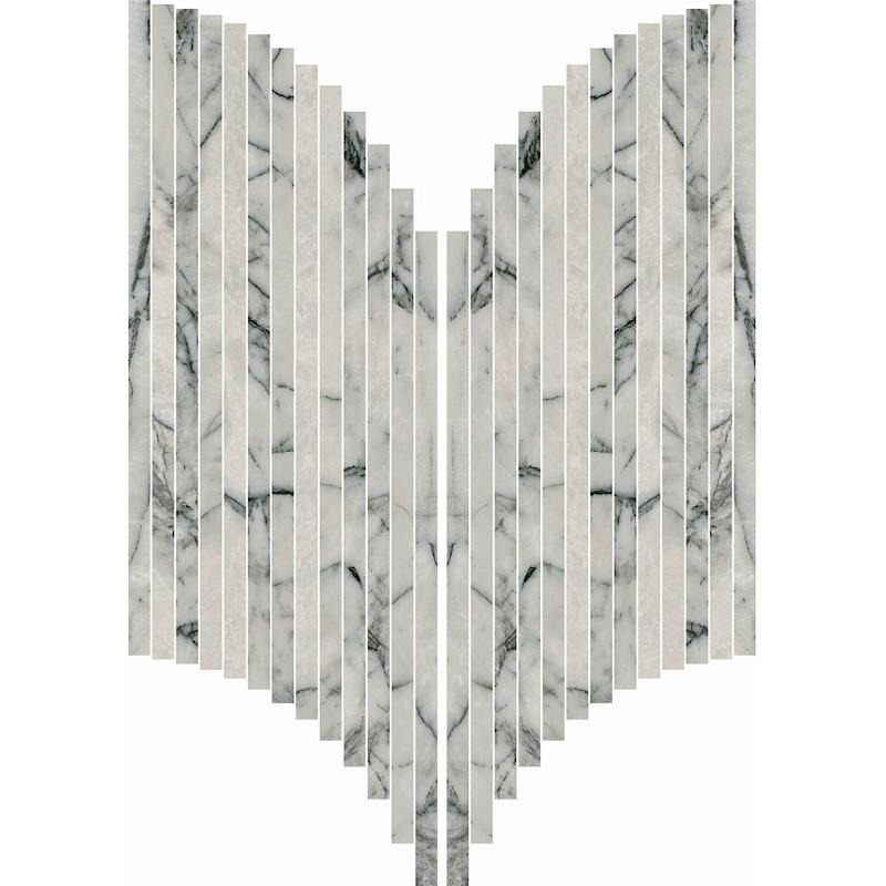 Sensi Signoria Mosaico Ventaglio Lilac Grey 28x60 Lux - Gres Porcellanato di ABK - Prezzo solo €103.93! Compra ora su CEGO CERAMICHE