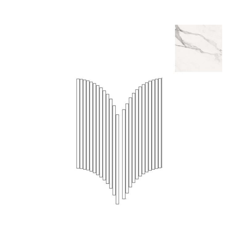 Sensi Signoria Mosaico Ventaglio Statuario Light 28x60 Lux - Gres Porcellanato di ABK - Prezzo solo €103.93! Compra ora su CEGO CERAMICHE