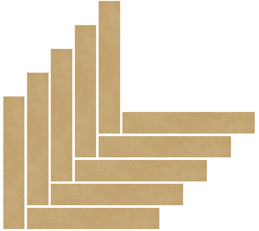 Fioranese The_Color Oblong Chevron Amber 34,8x42,2 Lucidato