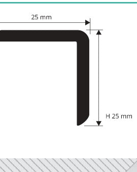 Angolare 25 Progress Profiles - disegno tecnico