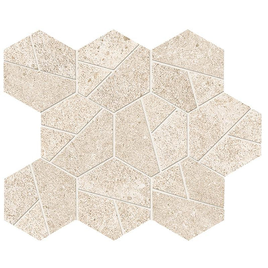 Boost Stone Ivory Mosaico Hex 25x28,5 - Gres Porcellanato di Atlas Concorde - Prezzo solo €103! Compra ora su CEGO CERAMICHE