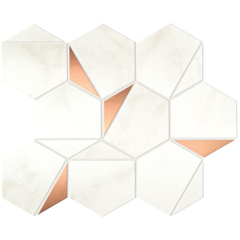 Marvel Shine Calacatta Delicato Gold Hex Shiny 25,1x29 - Pasta Bianca di Atlas Concorde - Prezzo solo €143.32! Compra ora su CEGO CERAMICHE