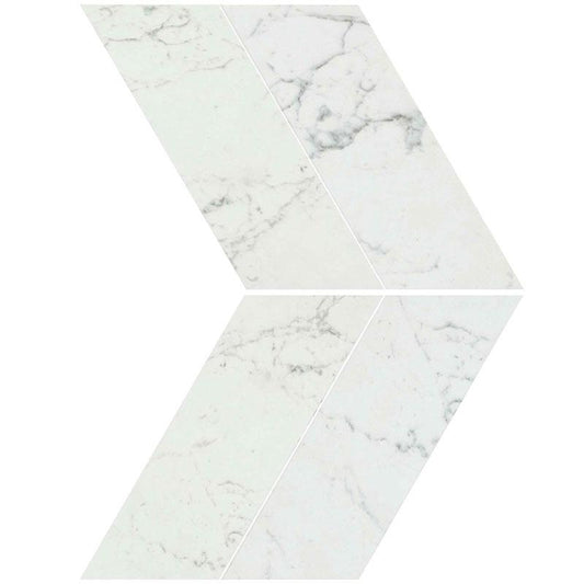 Marvel Stone Carrara Pure Chevron Lappato 22,5X22,9 - Gres Porcellanato di Atlas Concorde - Prezzo solo €66.72! Compra ora su CEGO CERAMICHE