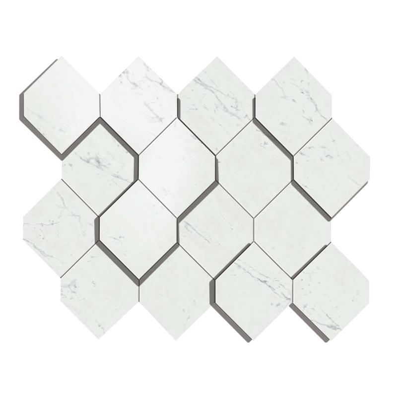 Marvel Stone Carrara Pure Mosaico Esagono 3D 28,2X35,3 - Gres Porcellanato di Atlas Concorde - Prezzo solo €170.65! Compra ora su CEGO CERAMICHE