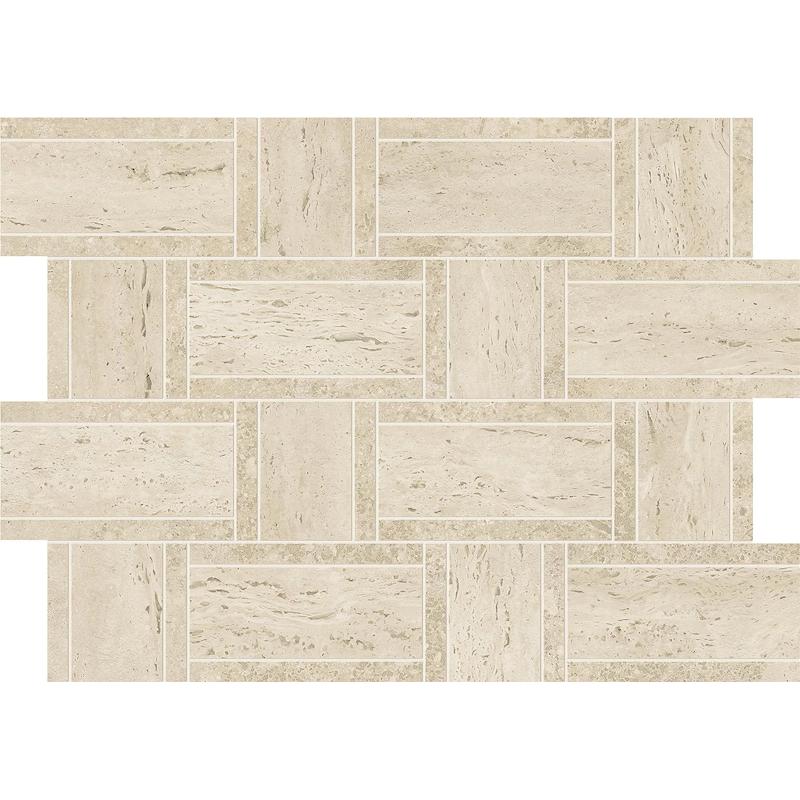 Marvel Travertine Pearl Mosaico Basketweave 35x47 - Gres Porcellanato di Atlas Concorde - Prezzo solo €207.69! Compra ora su CEGO CERAMICHE