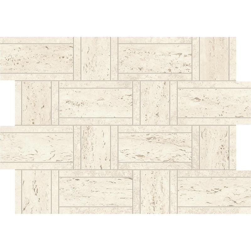 Marvel Travertine White Mosaico Basketweave 35x47 - Gres Porcellanato di Atlas Concorde - Prezzo solo €207.69! Compra ora su CEGO CERAMICHE