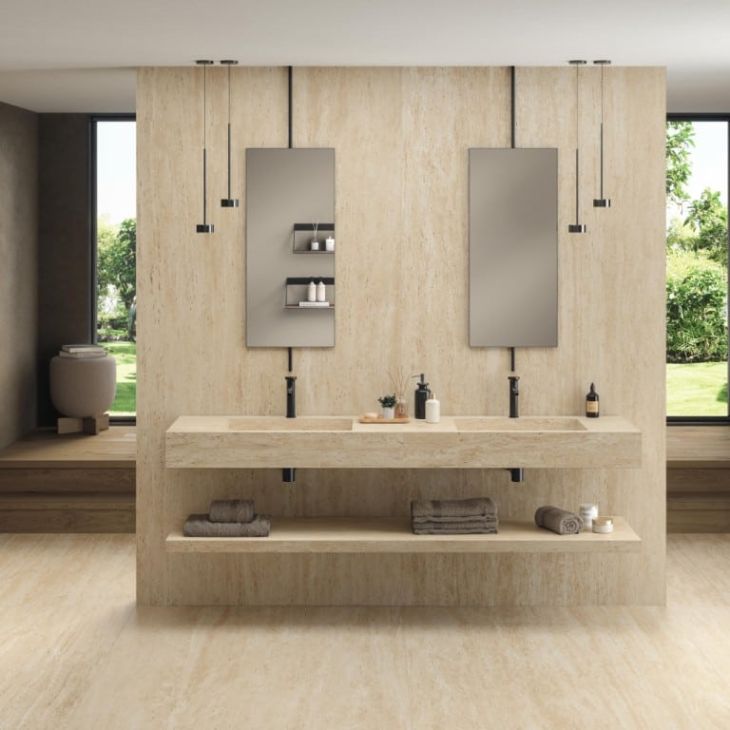 Marvel Travertine Sand Vein 120x240 - Gres Porcellanato di Atlas Concorde - Prezzo solo €169! Compra ora su CEGO CERAMICHE