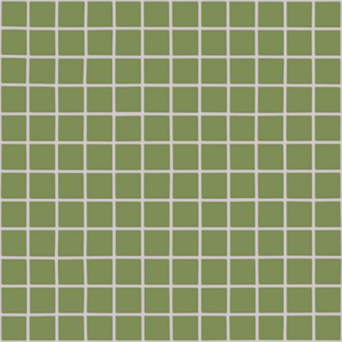CESI Matt Avocado 2,5x2,5 Mosaico su rete