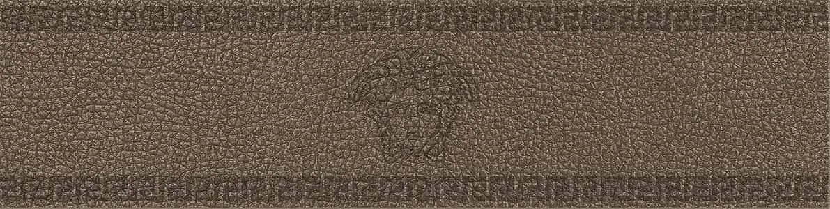 Versace Leatherwood Border Medusa Cuir Choco 15x60