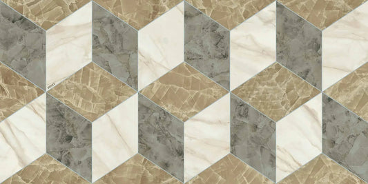 Versace Tarsia Cubical Avorio 60x120 Lux 3D