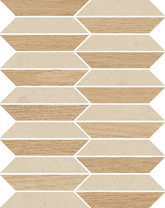 Versace V Stone Mosaico Lozenge Beige 28,5x20,5 Lappato