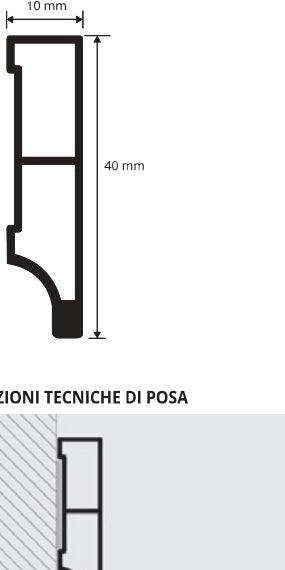Battiscopa 4010 Progress Profiles - disegno tecnico