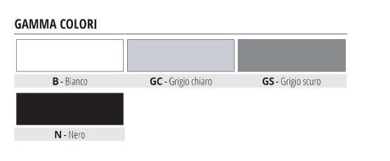 Battiscopa 6014 Progress Profiles gamma colori bianco grigio chiaro grigio scuro nero