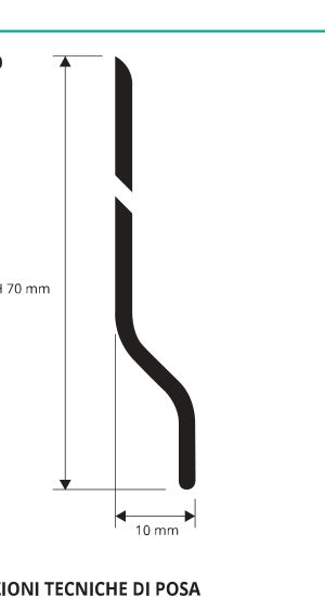 Battiscopa 70 Progress Profiles - disegno tecnico