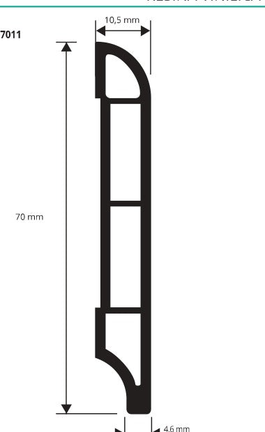 Battiscopa 7011 Progress Profiles - disegno tecnico