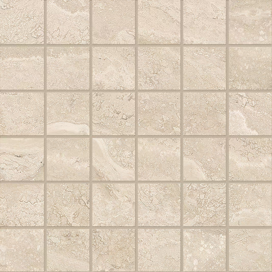 Emilceramica DualTravertine Poro Chiuso Beige Mosaico 5x5 Silktech R10