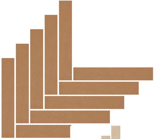 Fioranese The_Color Oblong Chevron Brick 34,8x42,2 Lucidato