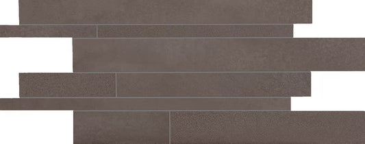 Ergon Tr3nd Brown Concrete Mosaico Listelli 30x60 Naturale R10