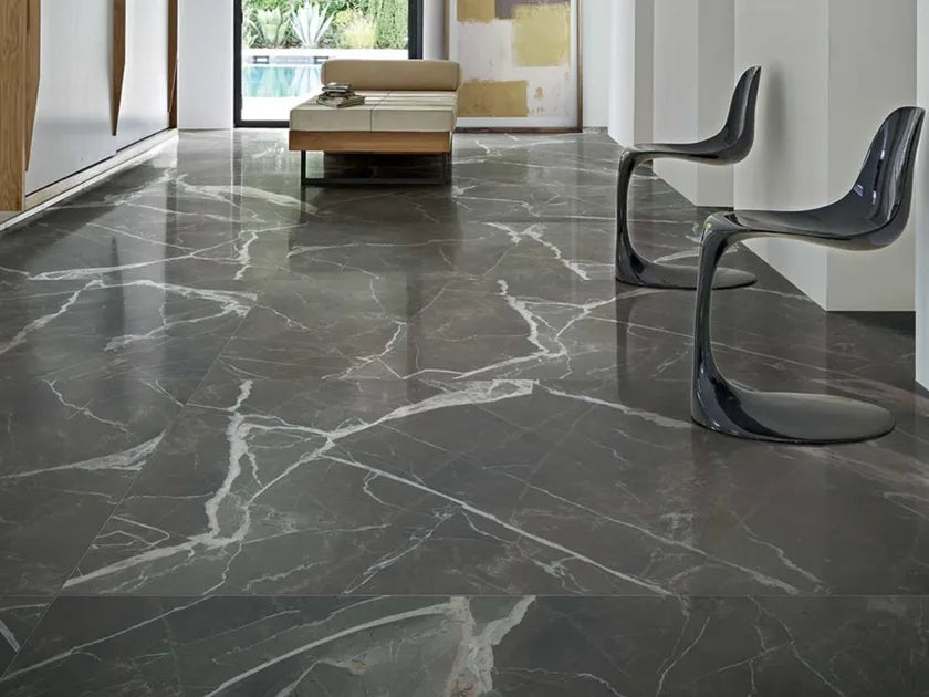 Stones&More Stone Calacatta Black 120x120 comfort - Gres Porcellanato di Florim - Prezzo solo €77! Compra ora su CEGO CERAMICHE