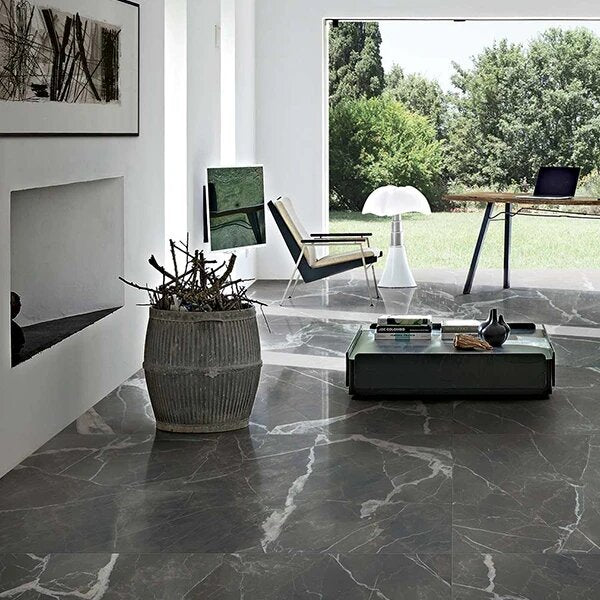 Stones&More Stone Calacatta Black 60x120 glossy 6mm - Gres Porcellanato di Florim - Prezzo solo €141! Compra ora su CEGO CERAMICHE