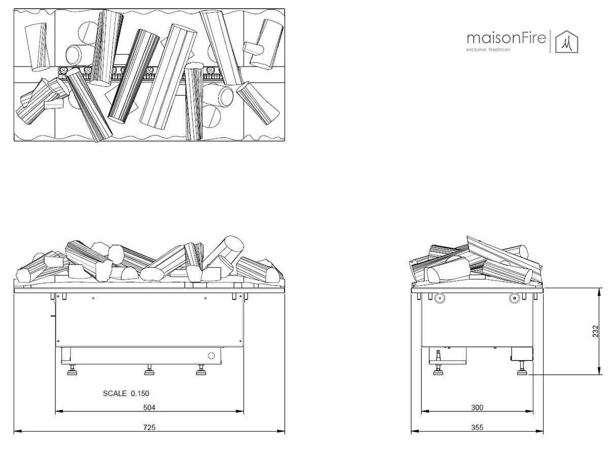 Camino elettrico ad acqua Modulo Brace 50 "L Style" Idraulico maisonFire - Camini elettrici ad acqua di maisonFire - Prezzo solo €3025! Compra ora su CEGO CERAMICHE