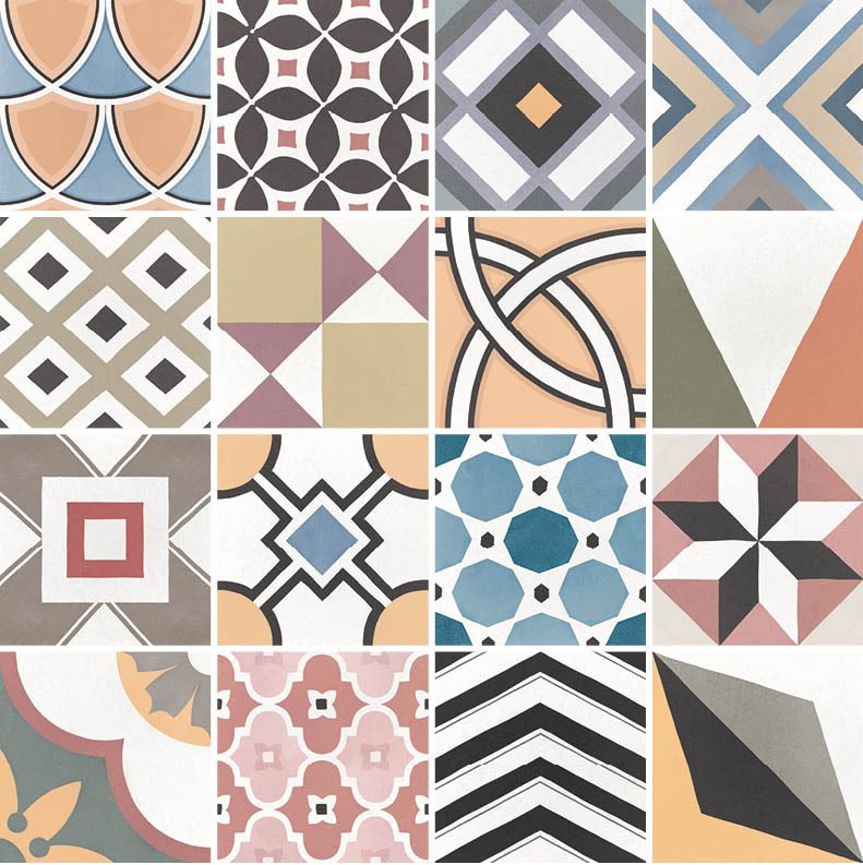 Studio One Caprice Pastel Patchwork Colours 20x20