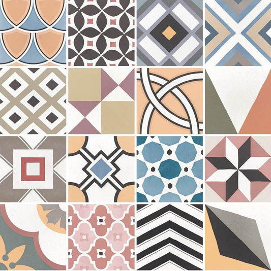 Studio One Caprice Pastel Patchwork Colours 20x20