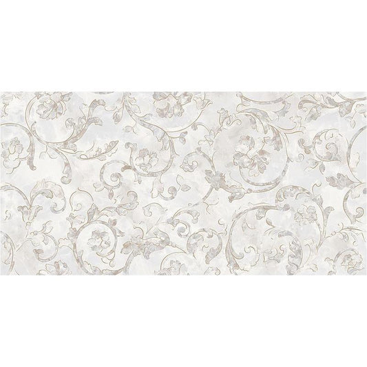 Versace Emote Decoro Floreale Onice Bianco 39x78 Lux