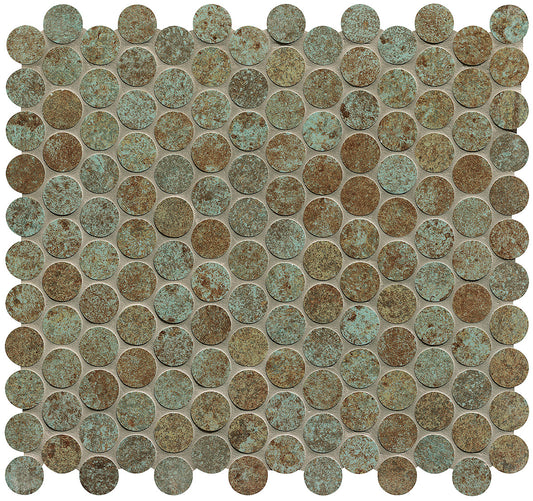 FAP Sheer Deco Rust Round Mosaico 29.5x32.5 Matt