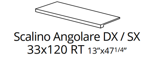 FAP Roots Tobacco Scalino Angolare SX 33x120 Matt R9 - schema del pezzo speciale