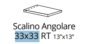 FAP Ylico 120 Taupe Scalino Angolare 33x33 Matt R9 - schema del pezzo speciale