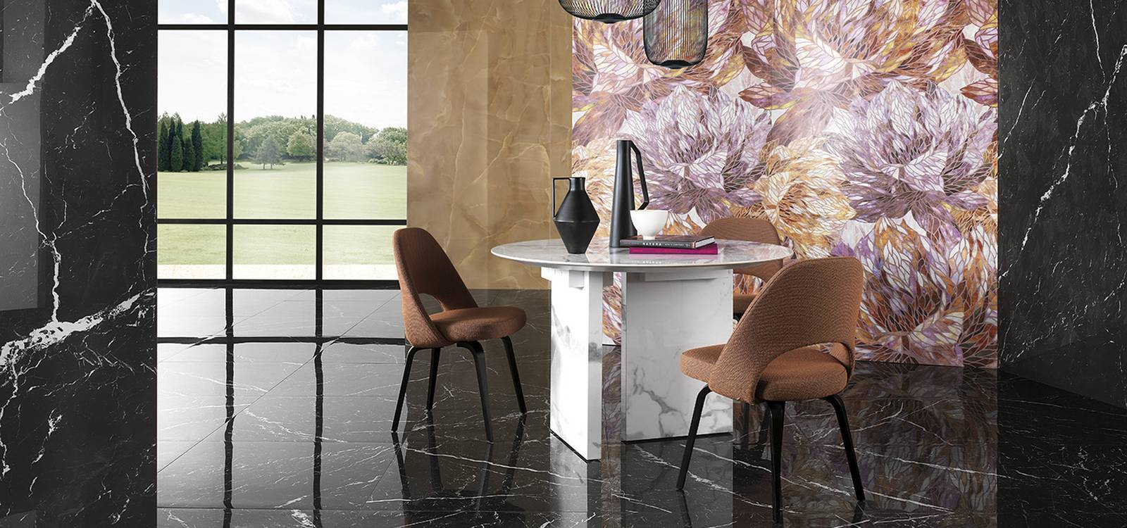 Roma Gold Nero Elegante 80X80 brillante - Gres Porcellanato di Fap Ceramiche - Prezzo solo €61! Compra ora su CEGO CERAMICHE