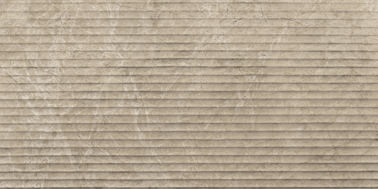 Florim Glam Luxe Calcarea Greige 60x120 9mm Canneté - Groove - texture ufficiale Florim, faccia 1 - SKU 794016