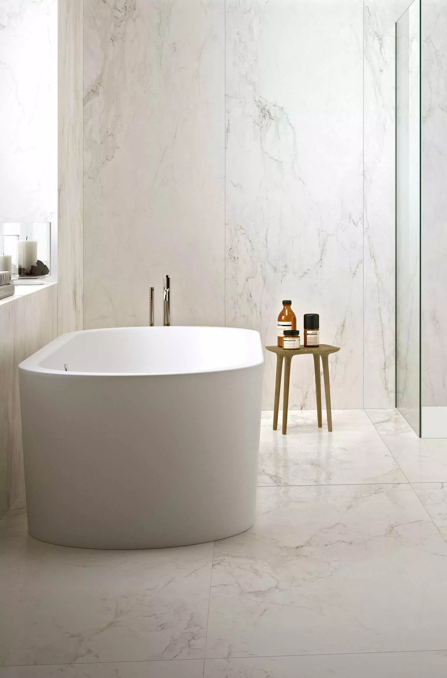 Stones&More Stone Calacatta 120x240 glossy - Gres Porcellanato di Florim - Prezzo solo €200! Compra ora su CEGO CERAMICHE