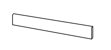 Fondovalle Royal Travertino FUSCUS CROSS REAL MATT 7,5x60 Battiscopa multiformato — schema tecnico di riferimento battiscopa fornito dall’utente; colore e dettagli specifici non raffigurati