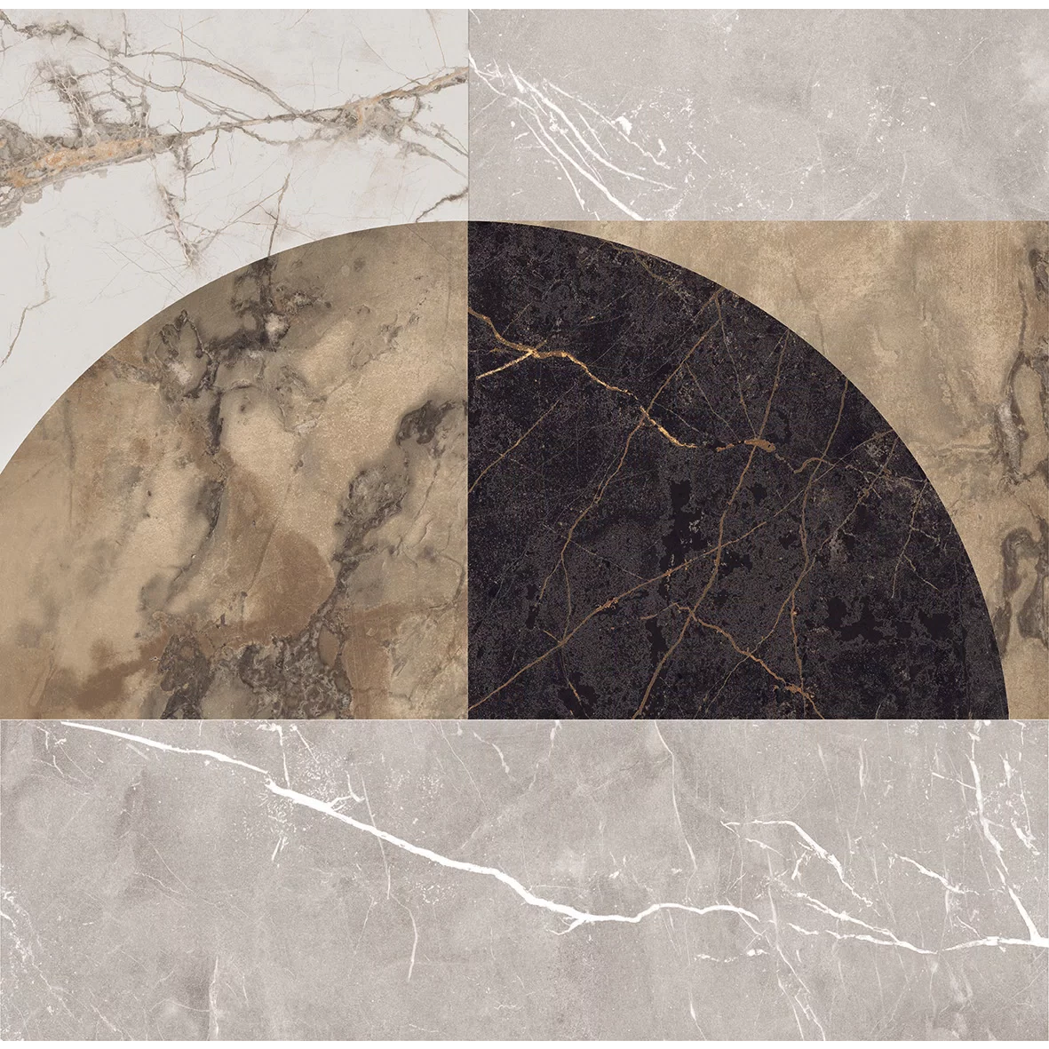 Gardenia&Ariana Epoque 2.0 Decoro Abstract Decorato Rettificato 8,5mm 60x60