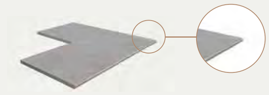 Schema tecnico generico dal catalogo: Angolare Bullnose. Colore, finitura e dimensioni della variante non rappresentati.