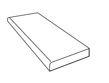 Schema tecnico generico dal catalogo: Gradone bordo. Colore, finitura e dimensioni della variante non rappresentati.