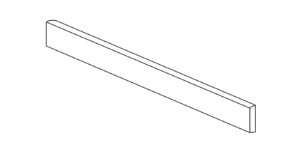 Schema tecnico generico: Battiscopa. Disegno indicativo, non rappresenta colore, finitura o orientamento specifico.