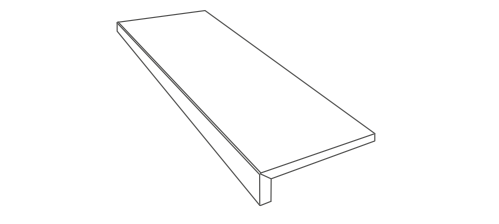 Schema tecnico generico: Gradone Top. Disegno indicativo, non rappresenta colore, finitura o orientamento specifico.